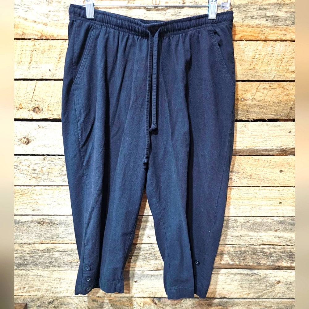 Women's Black Capris By‎ Rebecca Malone Size Petite Medium